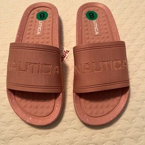 Nautica Lilia Mauve Pink Comfort Slide Sandals Sz 8 NWT